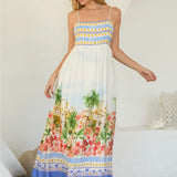 COASTAL TOWN PRINT SUNDRESS