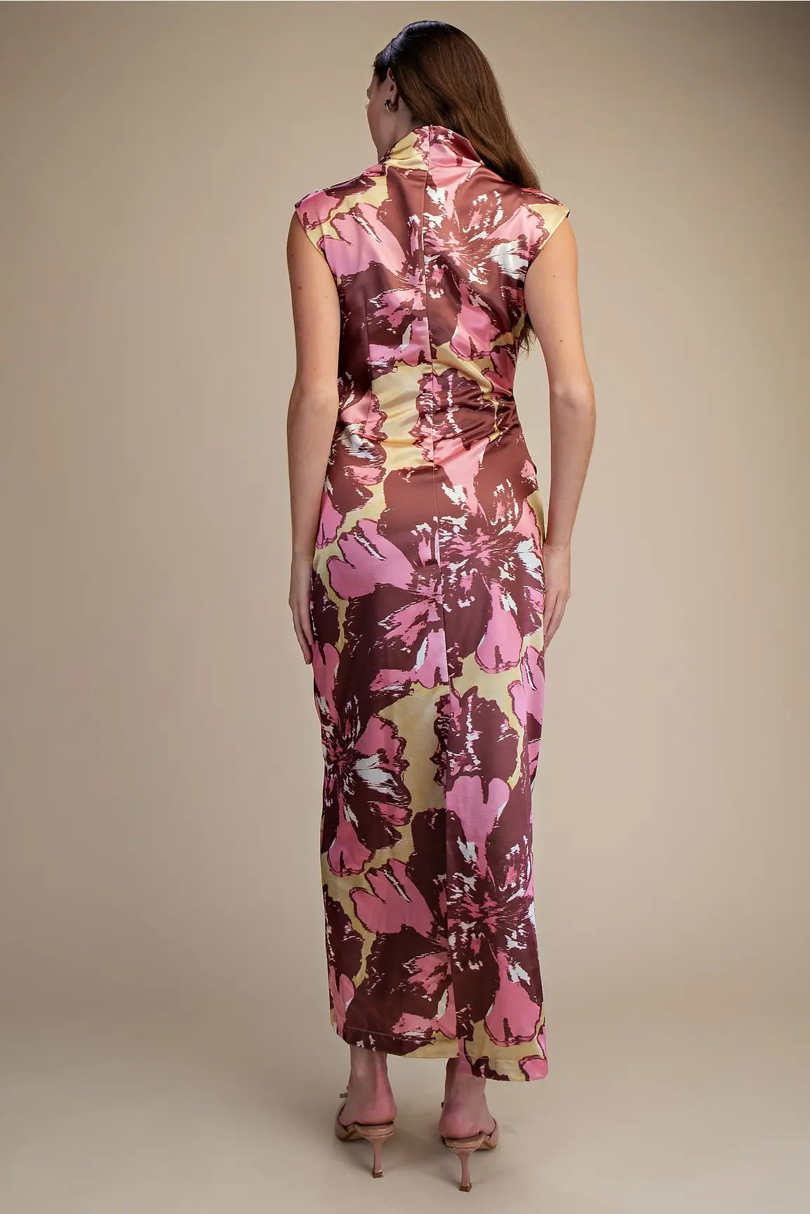 CAP SLEEVE MOCK NECK DRESS