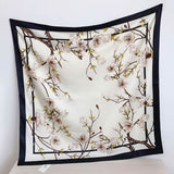 SILKY MAGNOLIA PRINT SCARF