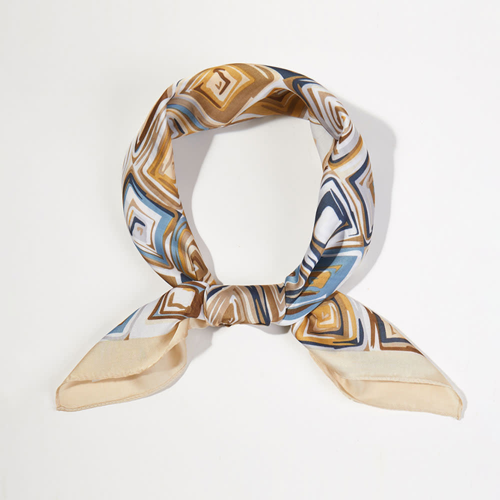 GEOMETRIC SILKY BANDANA SCARF (multiple colors)