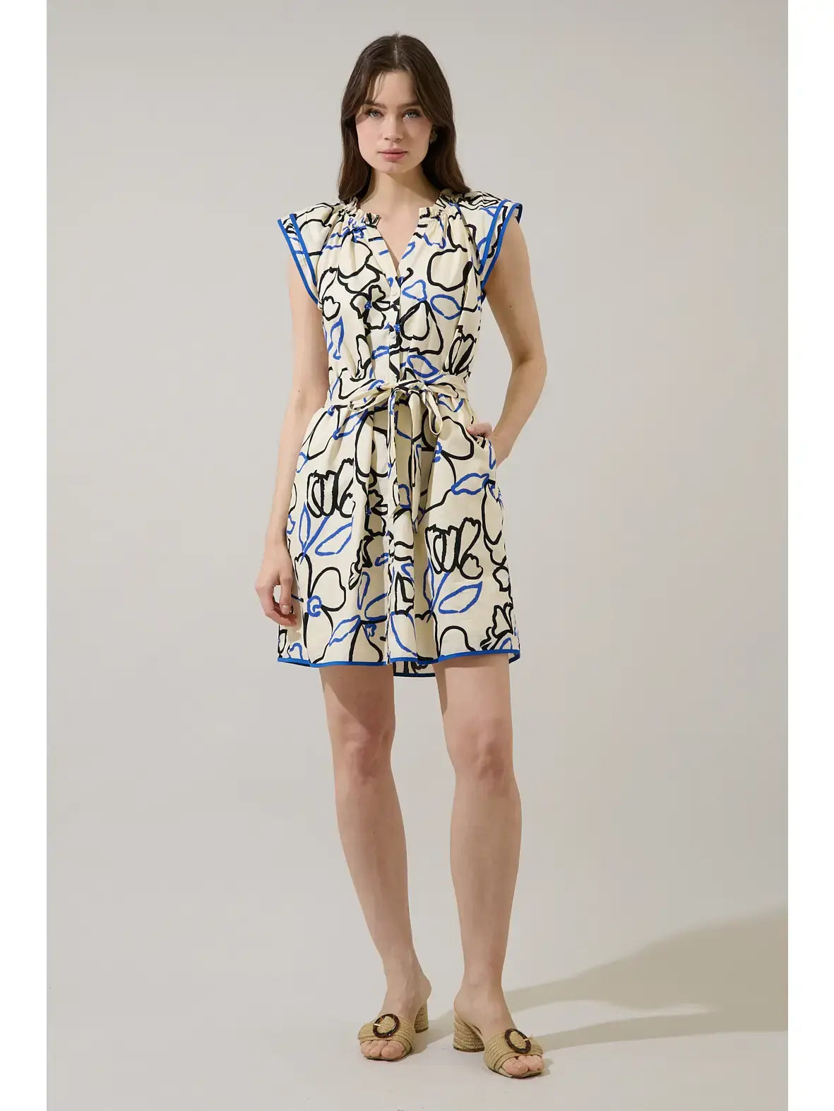 LEYLA RUFFLE MINI DRESS