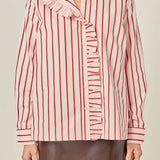 LILY STRIPE RUFFLE BLOUSE