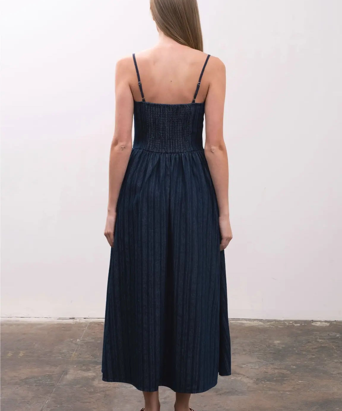 DENIM MIDI DRESS