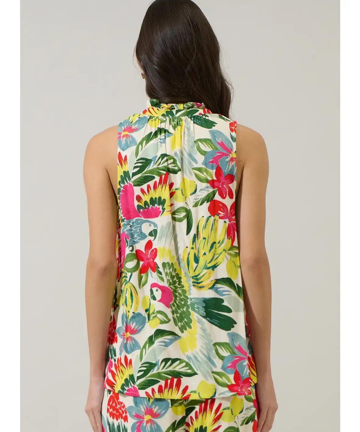 LISSA TROPICAL SLEEVELESS BLOUSE