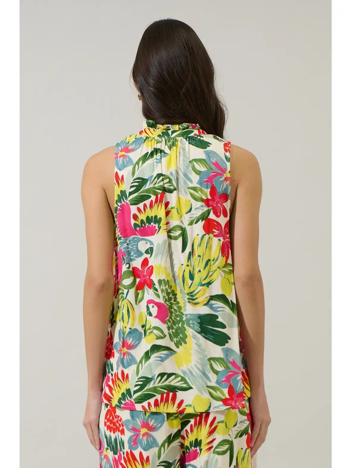 LISSA TROPICAL SLEEVELESS BLOUSE