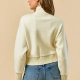 MOCK NECK ZIP UP JACKET