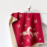 EQUESTRIAN REVERSIBLE WRAP RED CREAM STABLE