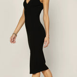 SLEEVELESS KNIT DRESS