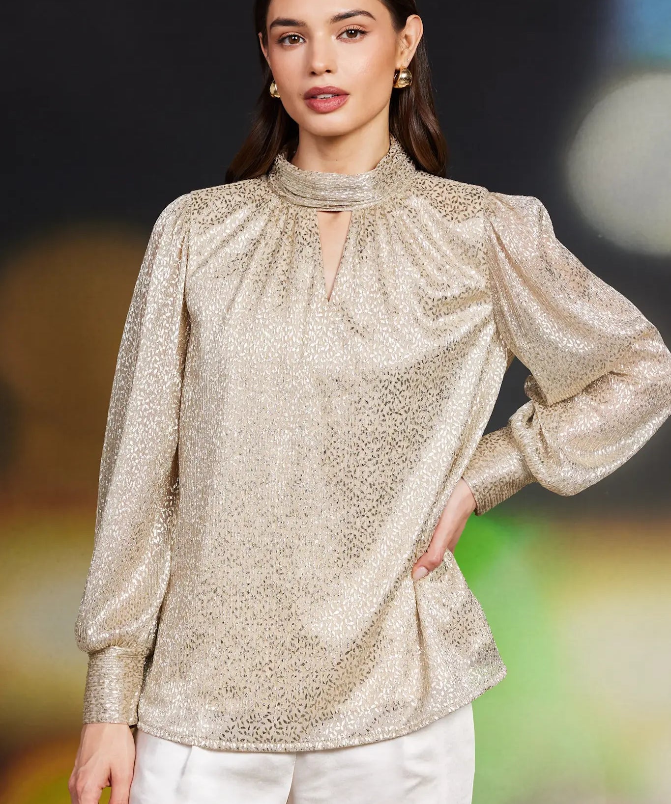 LSLV SHIMMER LUREX TOP
