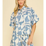 PRINT BUTTON DOWN SHIRT