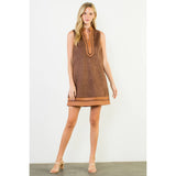 Sleeveless Suede Dress