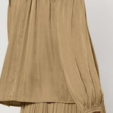 ROUND NECK LSLV INSET SHOULDER TOP