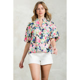 PUFF SLEEVE FLORAL TOP
