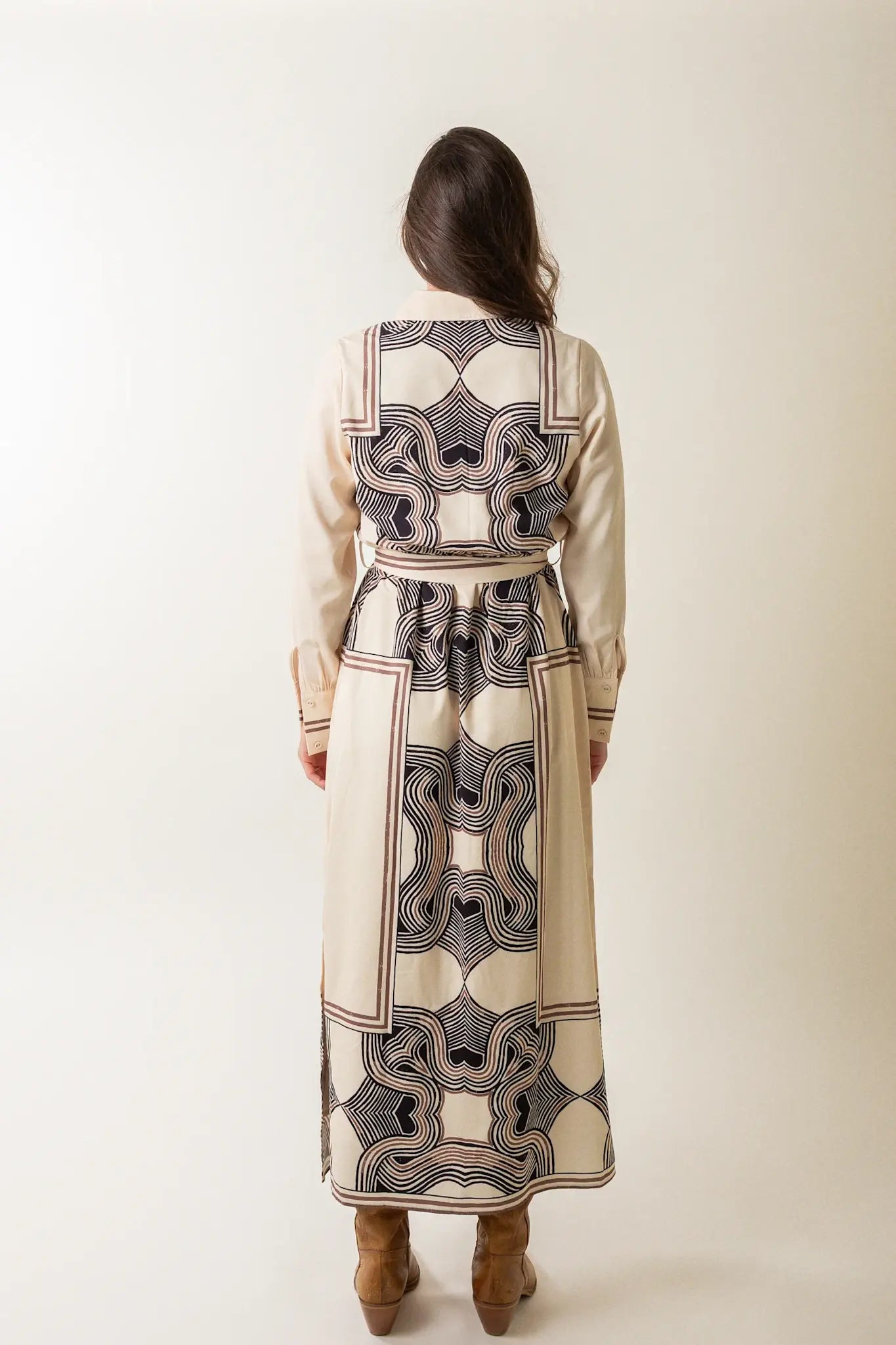 LSLV PRINT MAXI SHIRTDRESS
