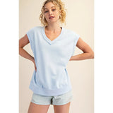 FRENCH TERRY OVERSIZED VEST TOP