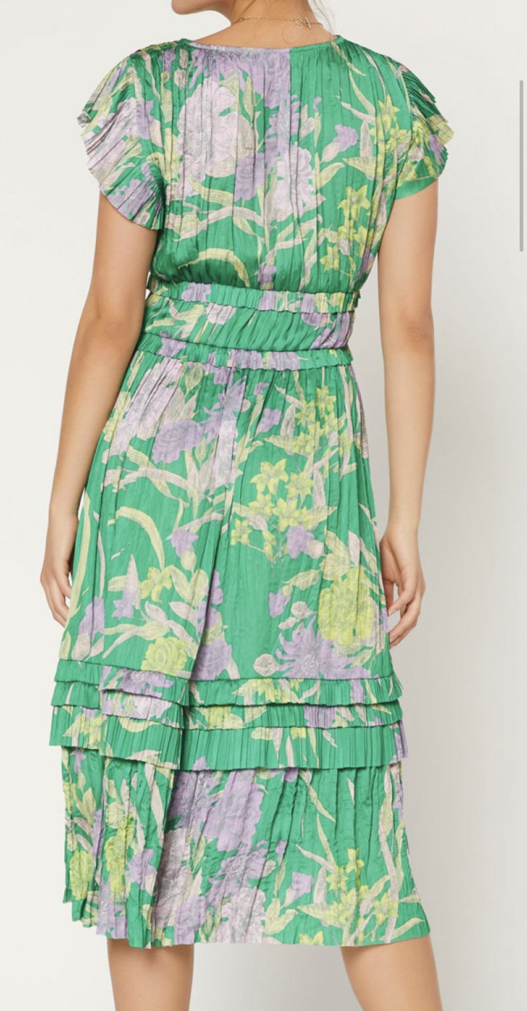 MULTI FLORAL MIDI DRESS
