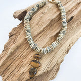 Triple Gemstone Pendant Necklace