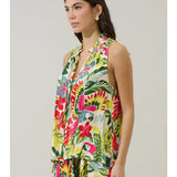 LISSA TROPICAL SLEEVELESS BLOUSE
