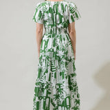 NALA CITY POPLIN TIERED MAXI DRESS