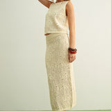 CROCHET KNIT TASSEL SKIRT