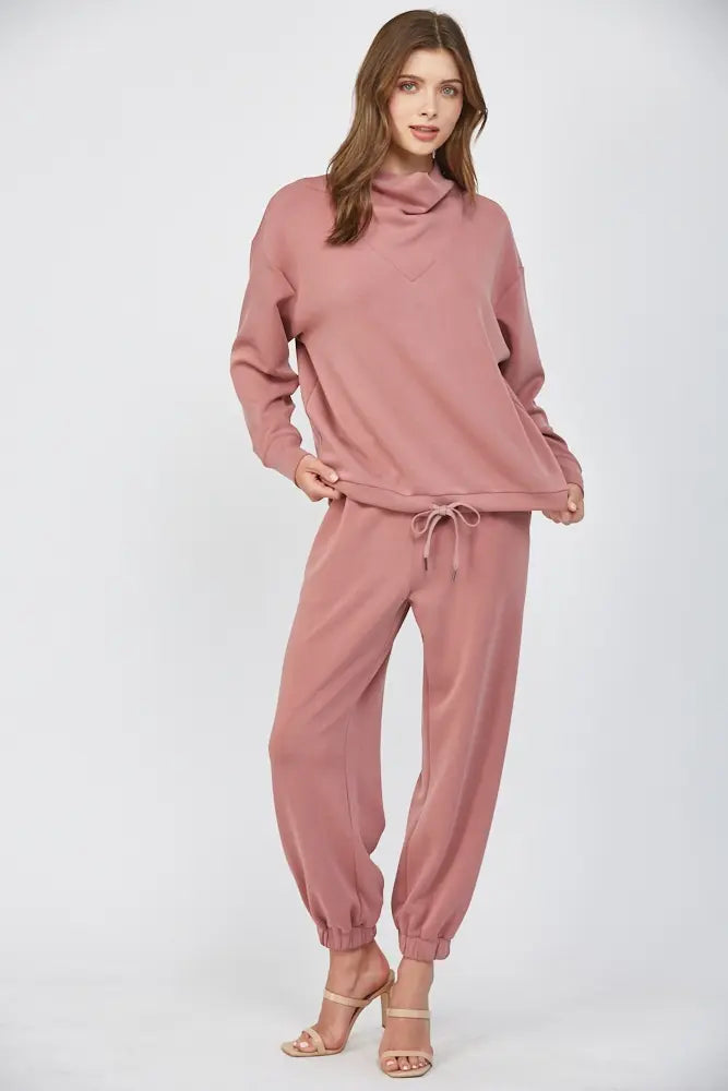 BUTTER SOFT COWL NECK SWEATSHIRT (additional colors)