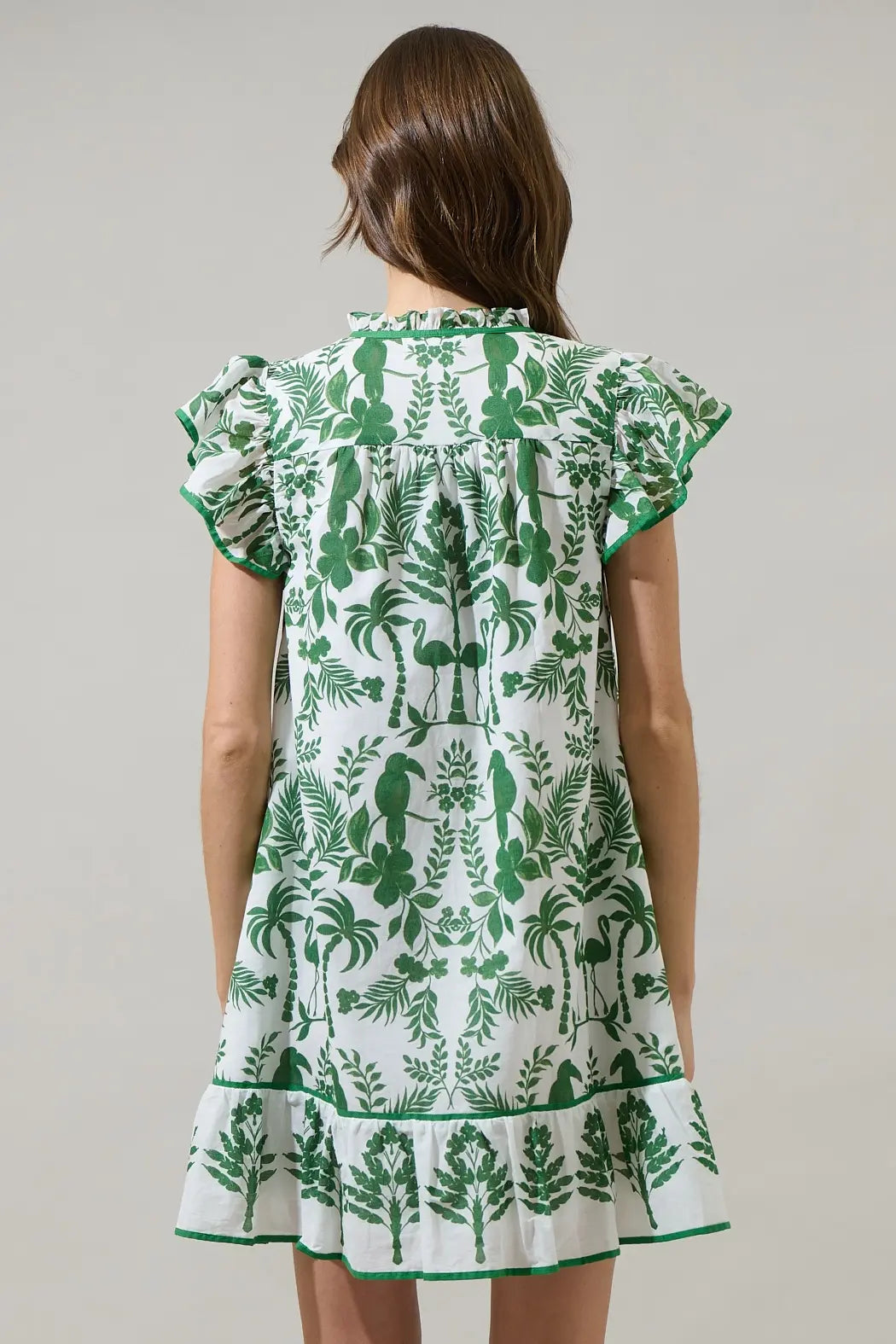 DAVINA FLORAL SHIFT MINI DRESS