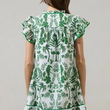DAVINA FLORAL SHIFT MINI DRESS