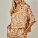 BOTANICAL PRINT SHORT SET