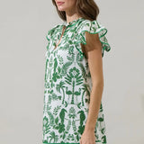 DAVINA FLORAL SHIFT MINI DRESS
