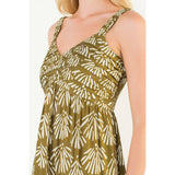 Pattern Detail Tiered Maxi Dress