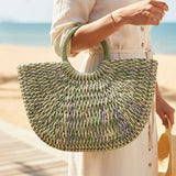 ROUND WOVEN CROSSBODY BAG (multiple colors)
