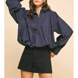 LOOSE FIT LONG SLV BOUSE