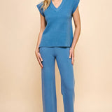VNECK VEST W/ MATCHING PANTS