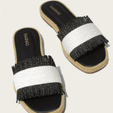 RAFFIA ESPADRILLE SANDAL