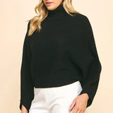 TURTLE NECK RAGLAN SLEEVE SWEATER