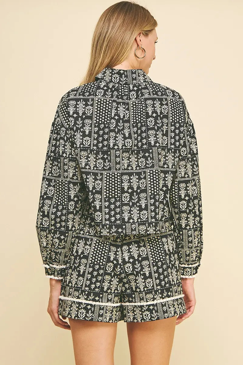 PRINT BUTTON DOWN AND SHORT SET