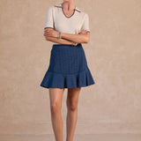 EYELET EMBROIDERED SKIRT