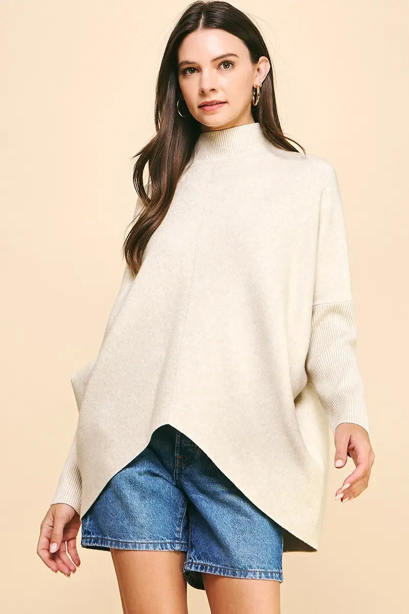 TURTLE NECK LONG SLEEVE SWEATER
