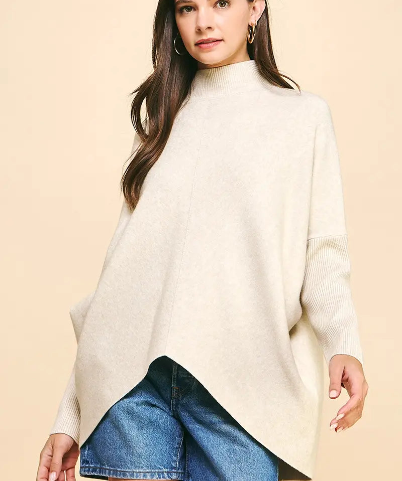 TURTLE NECK LONG SLEEVE SWEATER