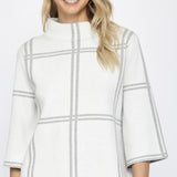 MOCK NECK SWEATER BELL SLEEVE