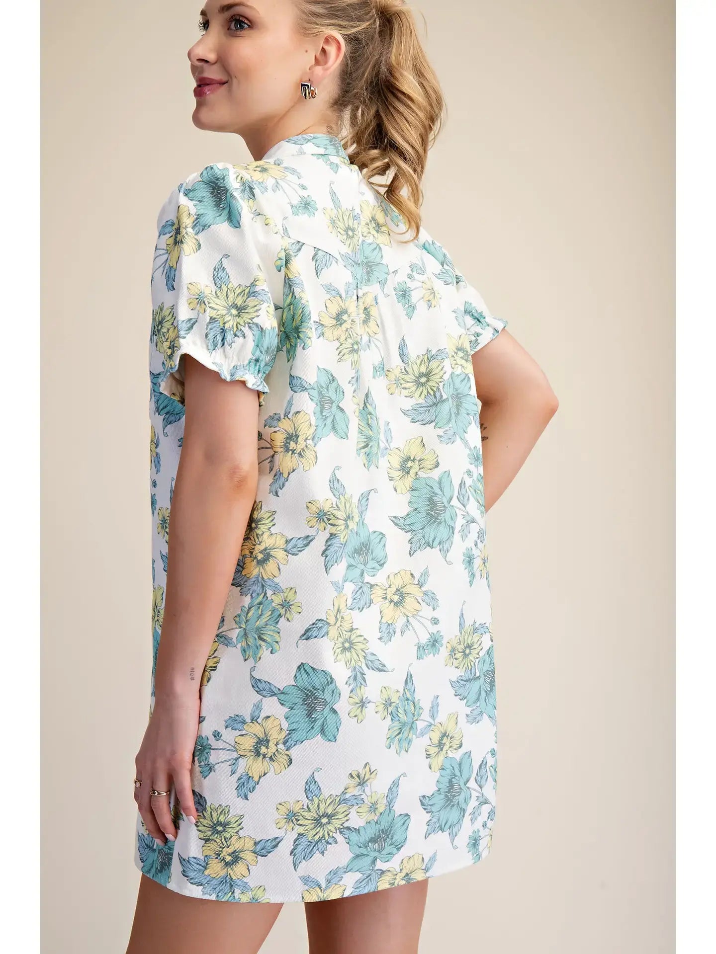 VINTAGE FLORAL MINI DRESS