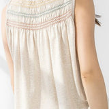 SMOCKED ZIG ZAG SLVLS TOP