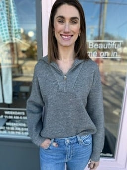 HALF ZIP SWEATER