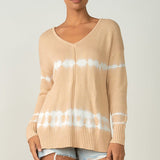 TIE DYE V NECK SWEATER