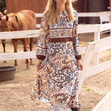 Printed Pleated Midi Skirt