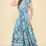 FLORAL TIERED MAXI DRESS