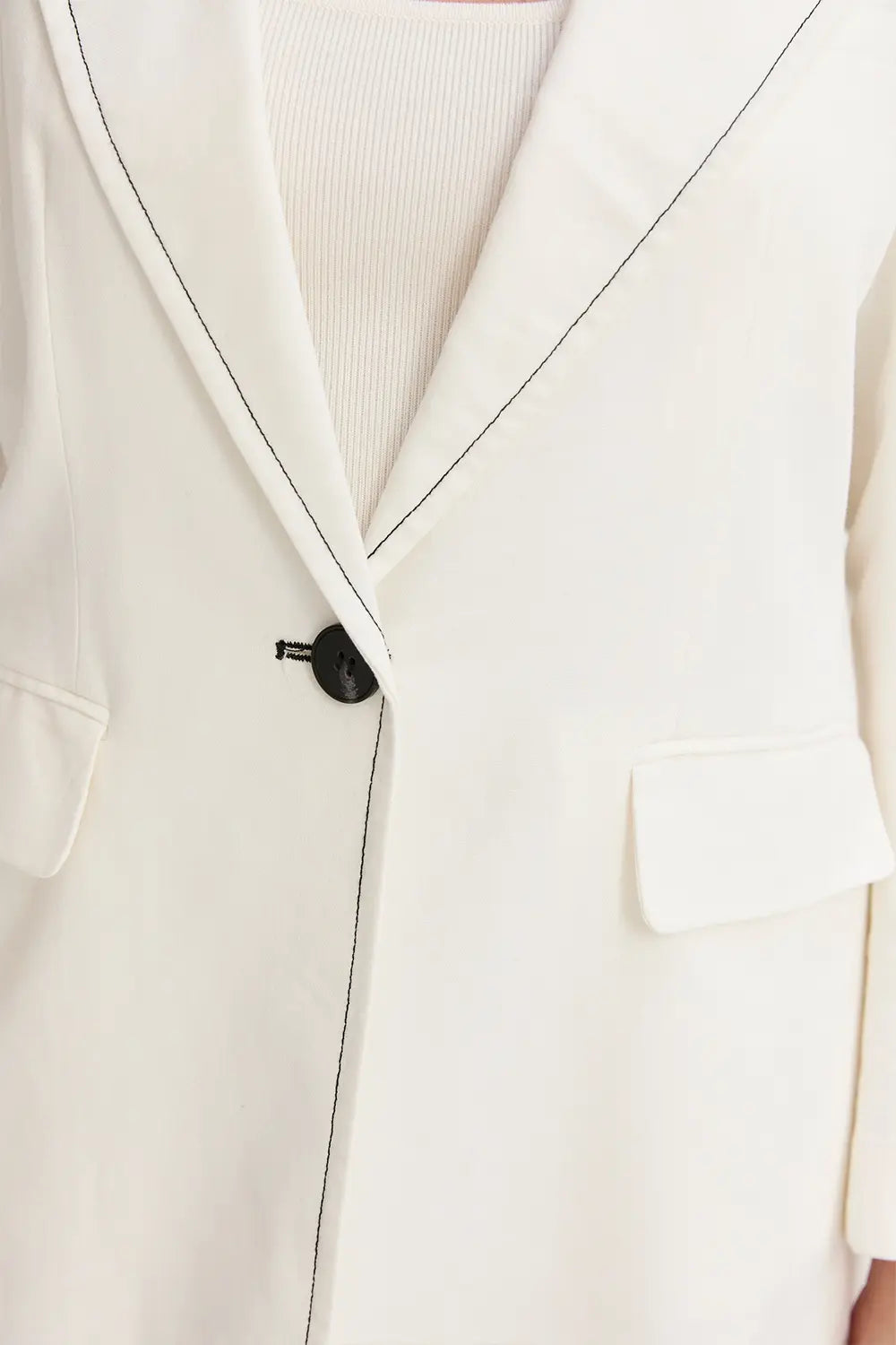 RENATA CONTRAST STITCH BLAZER