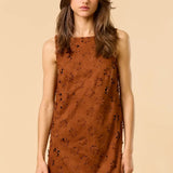 FLOWER CUT OUT SUEDE MINI
