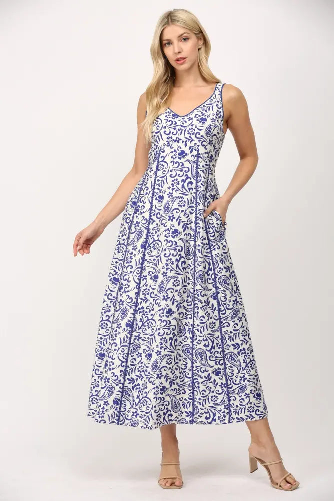 CLARISE EMPIRE MIDI DRESS
