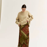 Print Slip Skirt